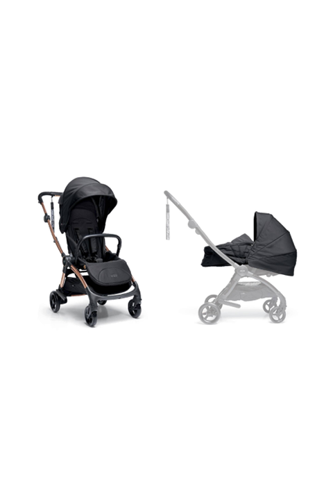 Airo Dusk with Rose Gold Frame Pushchair with Black Newborn Pack image number 1